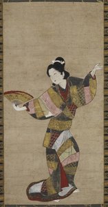 Dancer with Fan, c. 1640-1650 by Japanese School